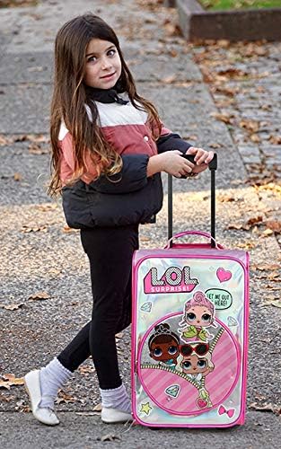 LOL Rolling Suitcase with Wheels for Girls, Hardside Travel LOL Surprise Luggage - open_box