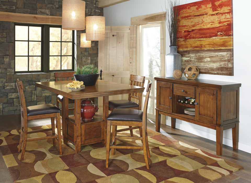 Ralene Medium Brown RECT DRM Counter EXT Table