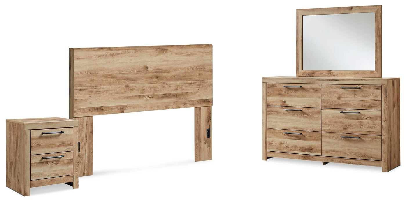 Hyanna Tan Brown Panel Headboard Bedroom Collection