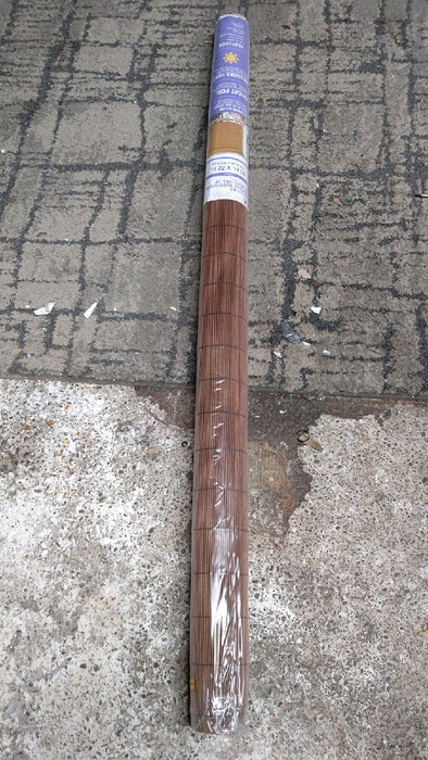 Radiance Bamboo Blinds, Imperial Matchstick Cordless Blinds for Outside Mount, Brown, 60" x 72" - open_box