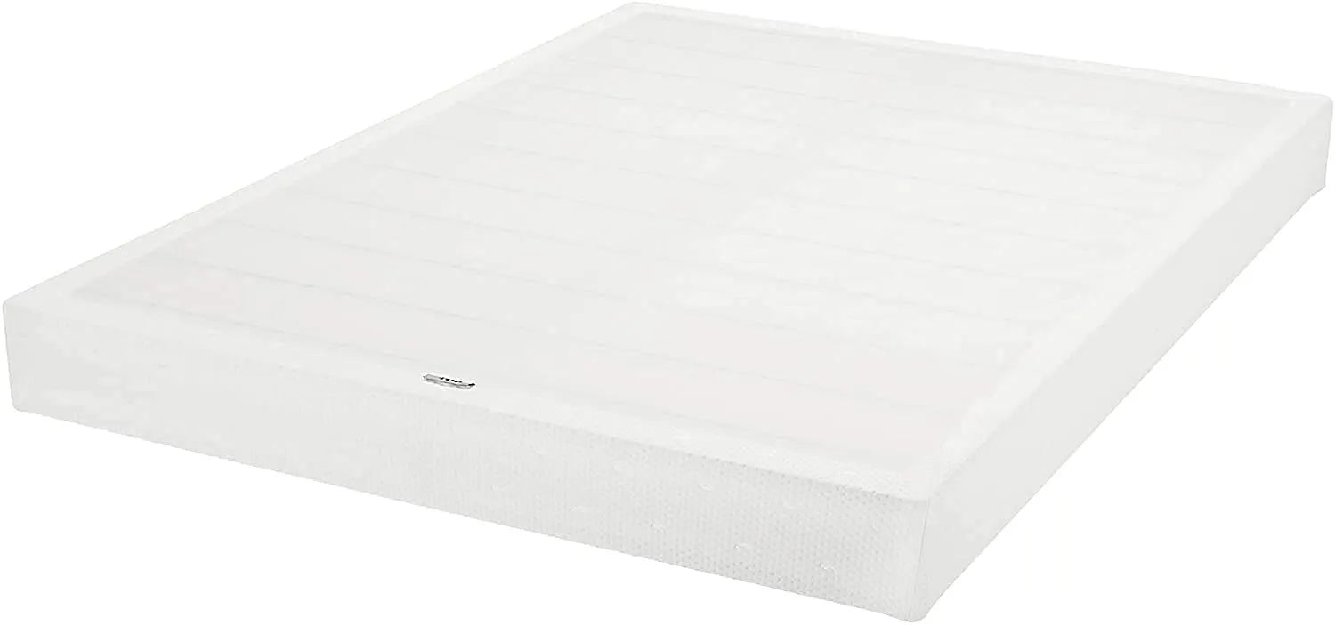 Box Spring Bed Base, 5 Inch Mattress Foundation, King - open_box