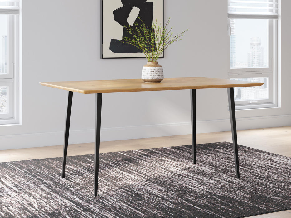Gretlynn Black/Natural Rectangular Dining Room Table