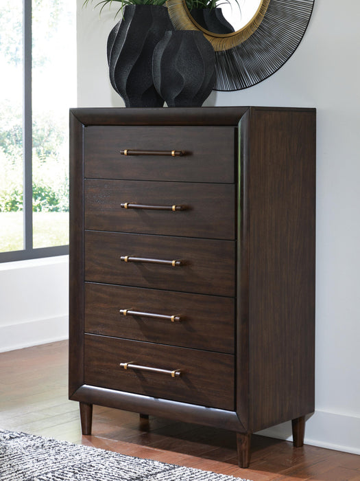 Dantenton Merlot Five Drawer Chest