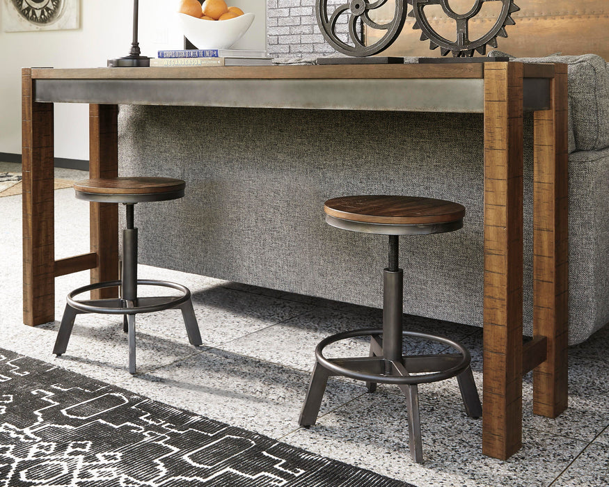 Torjin Brown/Gray Torjin Counter Height Dining Table and 2 Barstools