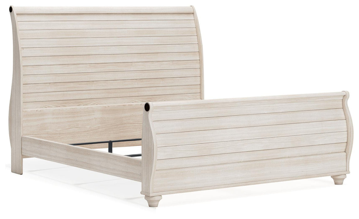 Willowton Whitewash Sleigh Bedroom Collection