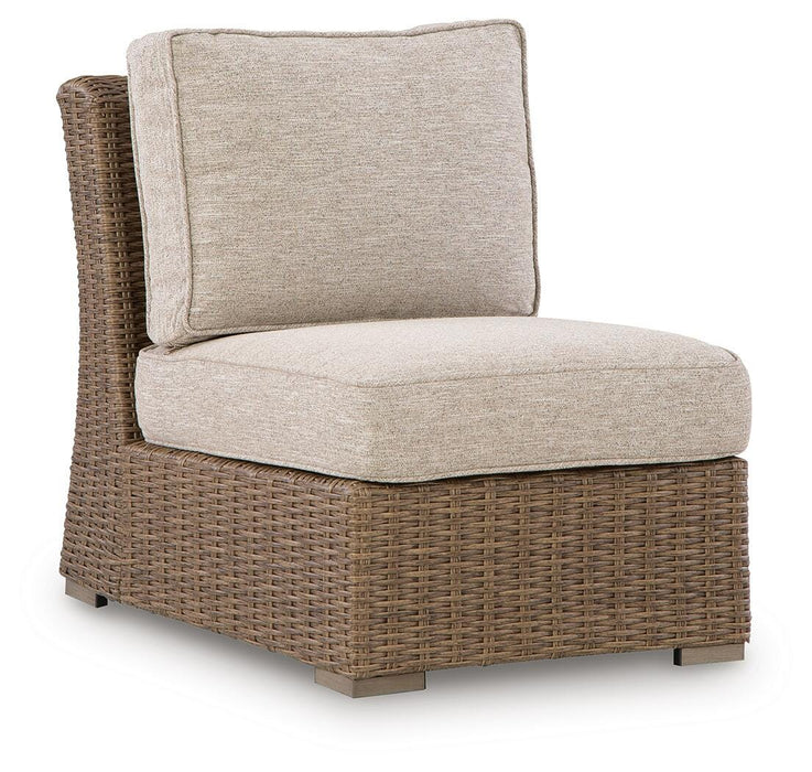 Revare Beach Beige Armless Chair w/Cushion