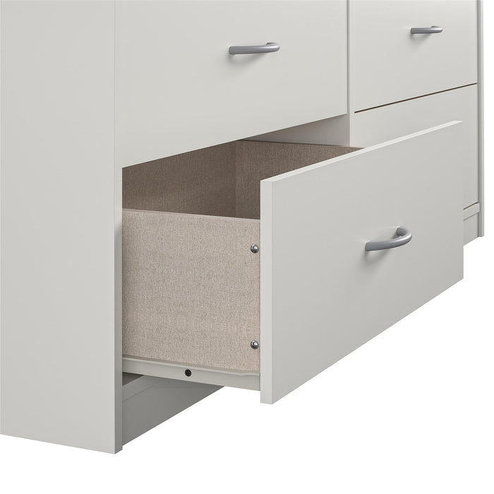 Mainstays Classic 6 Drawer Dresser, White Finish: - new