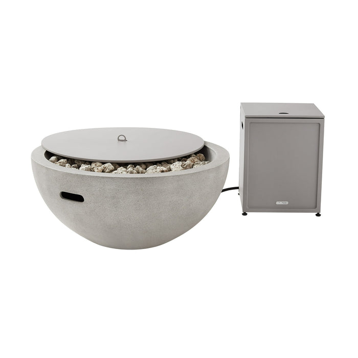Better Homes & Gardens 36" Round 65,000 BTU Propane Faux Concrete Finish Fire Pit with Tank Hideaway by Dave & Jenny Marrs - refurbished_grade_a