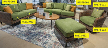 Horizon Hall Green Ottoman Cushion
