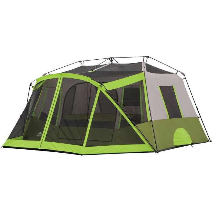 Ozark Trail 14' x 13.5' 9 Person 2 Room Instant Cabin Tent with Screen Room, 30.8 lbs - new