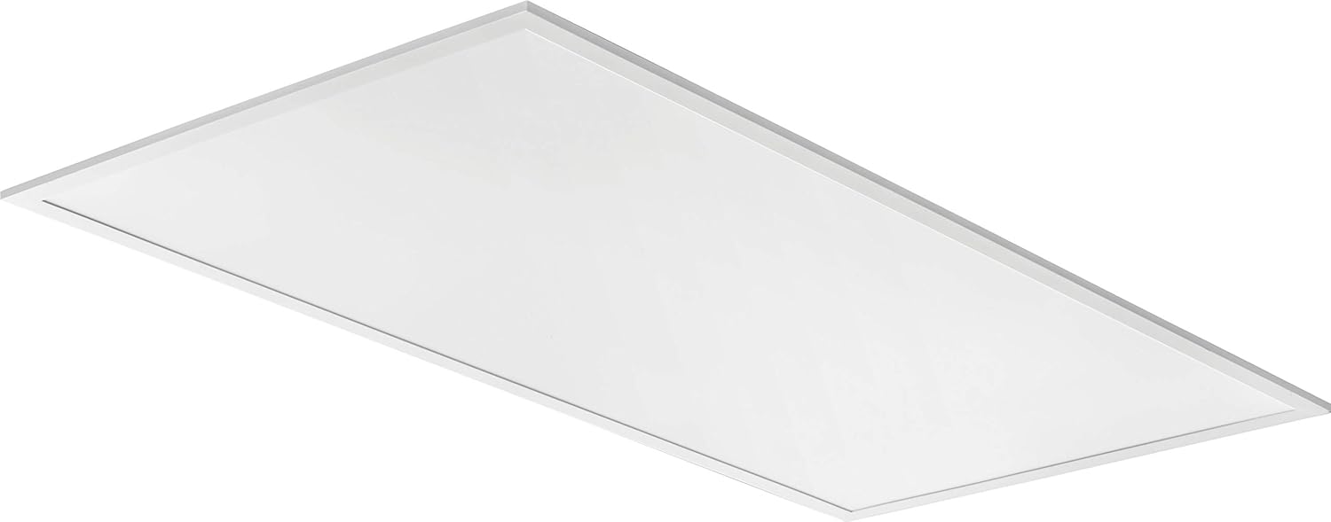 Lithonia Lighting CPX 2x4 LED Flat Panel Light, 2 Ft. x 4 Ft. LED Light Panel, Ceiling Lighting Fixture, 4000/5000/6000 Adjustable Lumens, 3500K/4000K/5000K Switchable CCT, Smooth Satin Lens