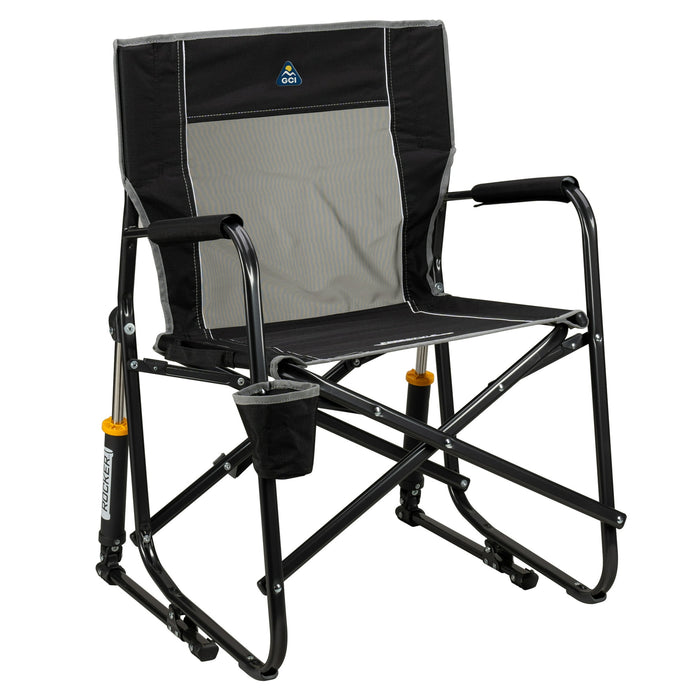 GCI Outdoor Freestyle Rocker Foldable Rocking Camp Chair, Black - new