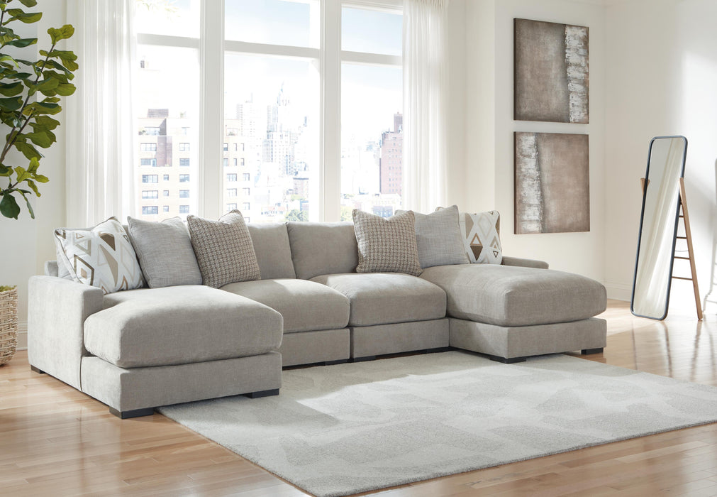 Aslan Court Flax Aslan Court 4-Piece Sofa Pit Sectional