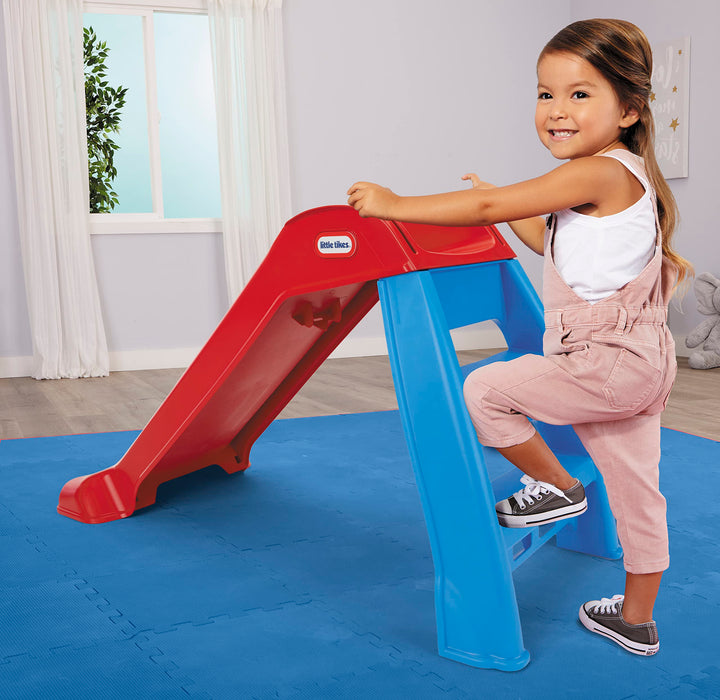 Little Tikes First Slip And Slide, Easy Set Up Playset for Indoor Outdoor Backyard, Easy to Store, Safe Toy for Toddler,Kids (Red/Blue), 39.00''L x 18.00''W x 23.00''H - open_box