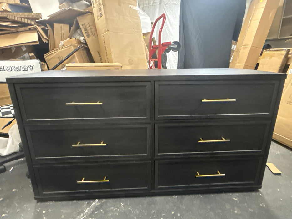 Better Homes & Gardens Oaklee 6 Drawer Dresser, Charcoal Finish - new