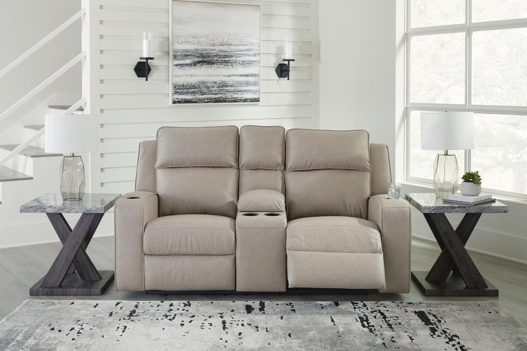 Lavenhorne Pebble Lavenhorne Reclining Loveseat with Console
