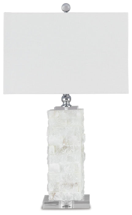 Malise White Alabaster Table Lamp (1/CN)