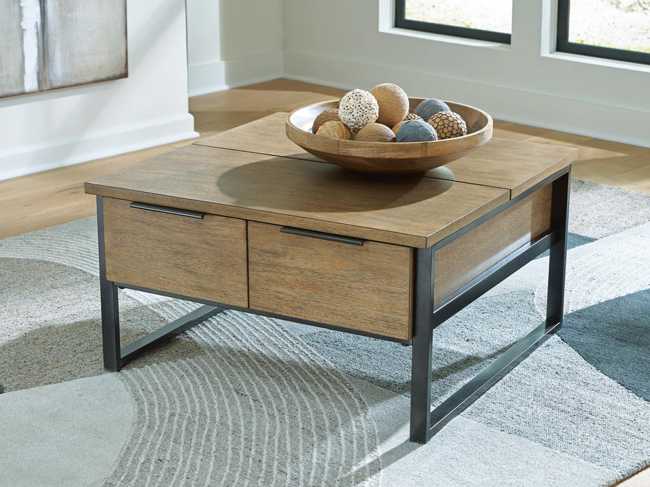 Montia Light Brown Lift Top Cocktail Table