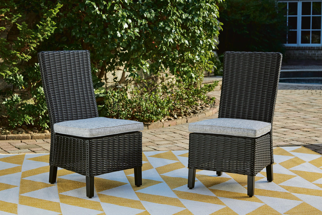 Beachcroft Black/Light Gray Side Chair with Cushion (Priced Per Item, Must Order 2, 4, 6, or 8)