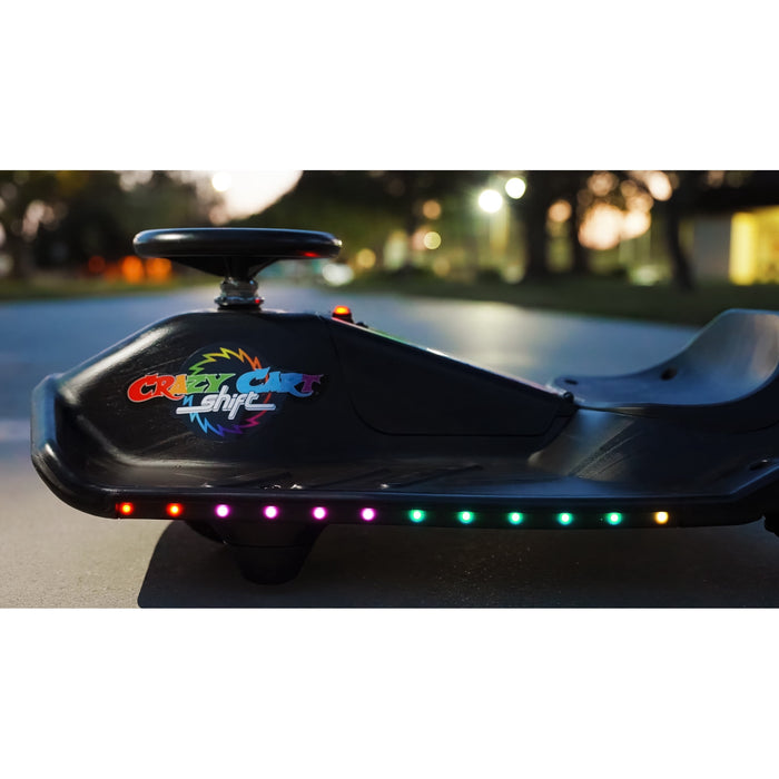 Crazy Cart Shift Lightshow by Razor - 12V Electric Drifting Go-Kart for Kids Ages 6+, up to 8 mph