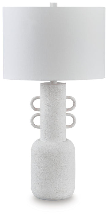Perringhill Distressed White Metal Table Lamp (1/CN)
