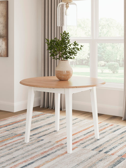 Gesthaven Natural/White Gesthaven Dining Drop Leaf Table