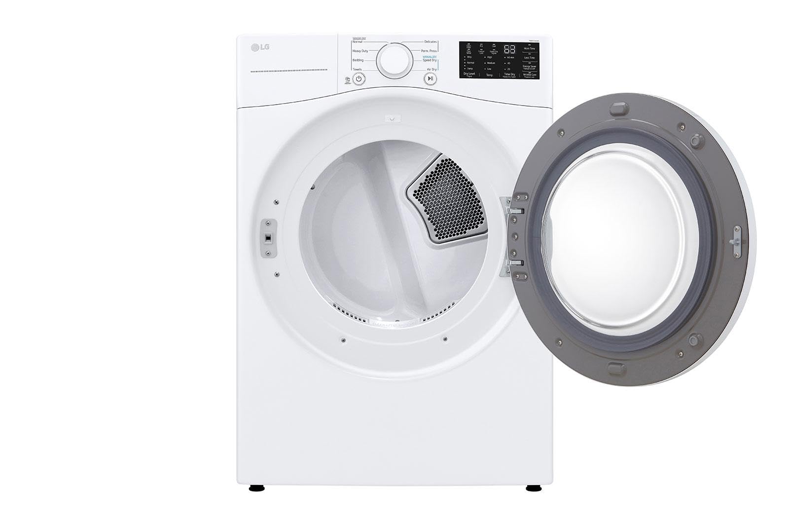 LG DLE3470W 7.4 Cu. Ft. White Ultra Large Capacity Front Load Dryer - display_model