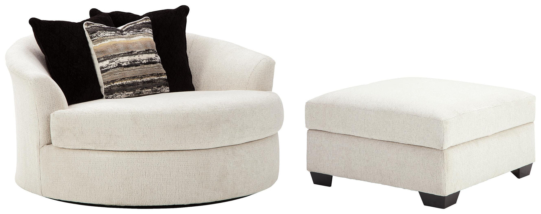 Cambri Snow Cambri Chair and Ottoman