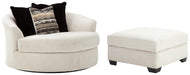 Cambri Snow Cambri Chair and Ottoman
