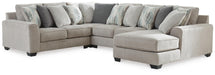 Ardsley Pewter Ardsley 4-Piece Sectional with Chaise