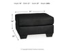 Signature Design Black Ottoman