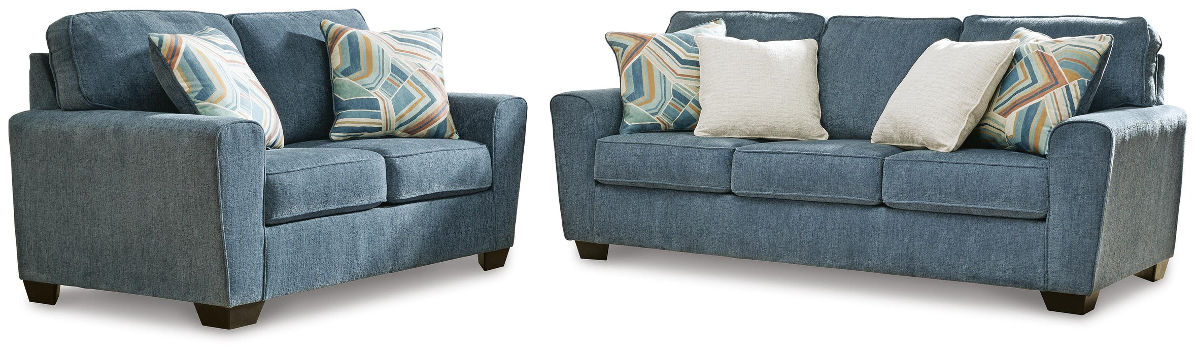 Cashton Blue Cashton Sofa and Loveseat