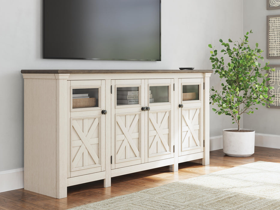 Bolanburg White/Weathered Gray Extra Large TV Stand