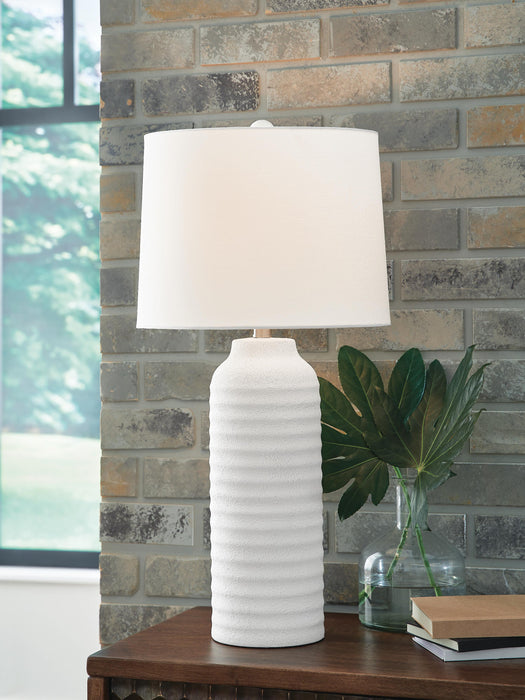 Vauville White Poly Table Lamp (Priced Per Item, Must Order 2, 4, 6, or 8)