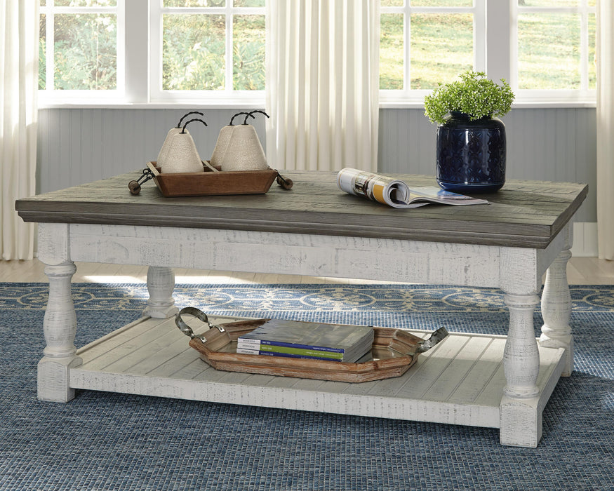 Havalance Gray/White Lift Top Cocktail Table
