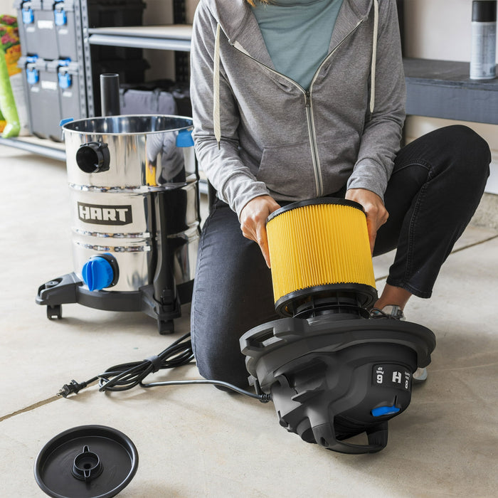 HART VOC812SF 3703 8 Gallon 6 Peak HP Stainless Steel Wet/Dry Vacuum - new
