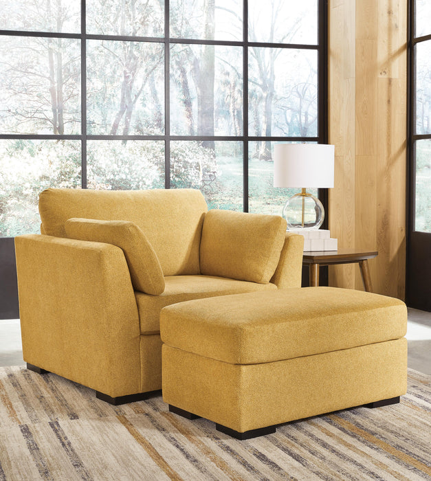 Keerwick Sunflower Keerwick Chair and Ottoman