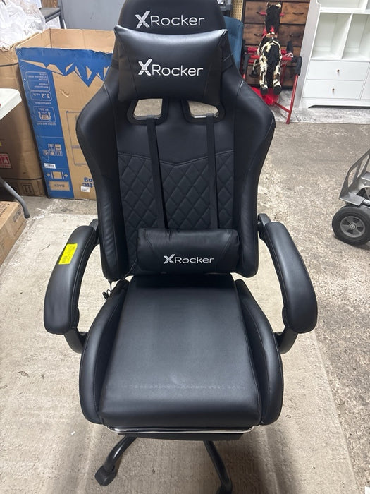 X Rocker Apex PC Gaming Chair with Massage Function and Footrest, Black - new