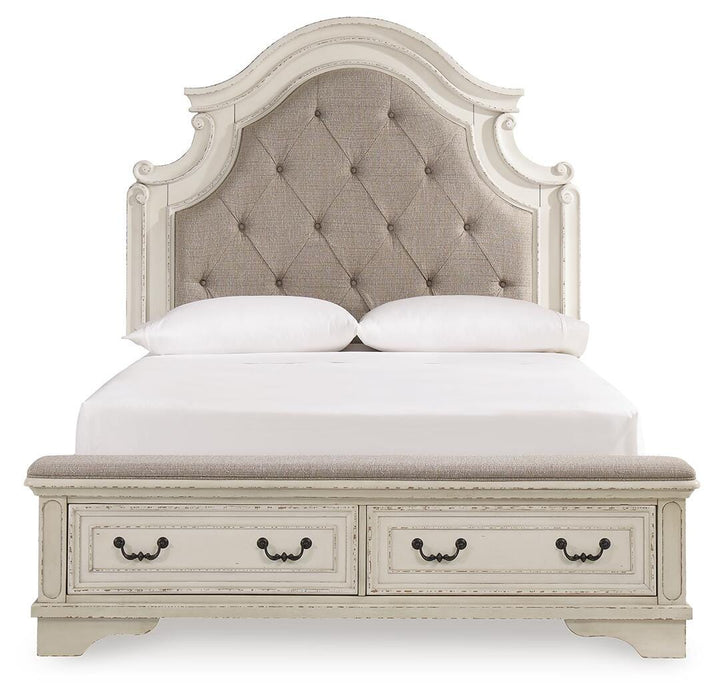 Realyn Two-tone Realyn Queen Upholstered Storage Bed - Brand New