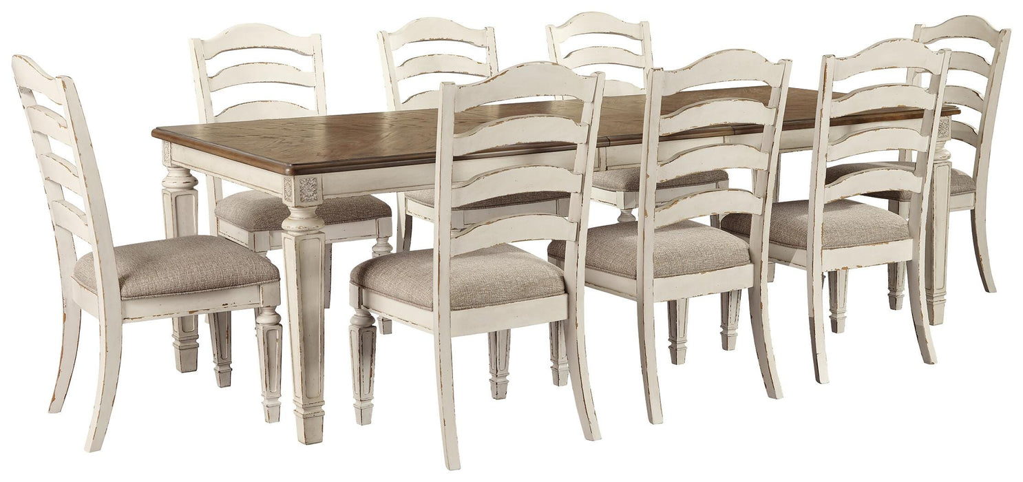 Realyn Chipped White Dining Collection