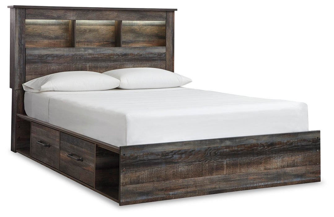 Drystan Multi Drystan Queen Bookcase Bed with 4 Storage Drawers