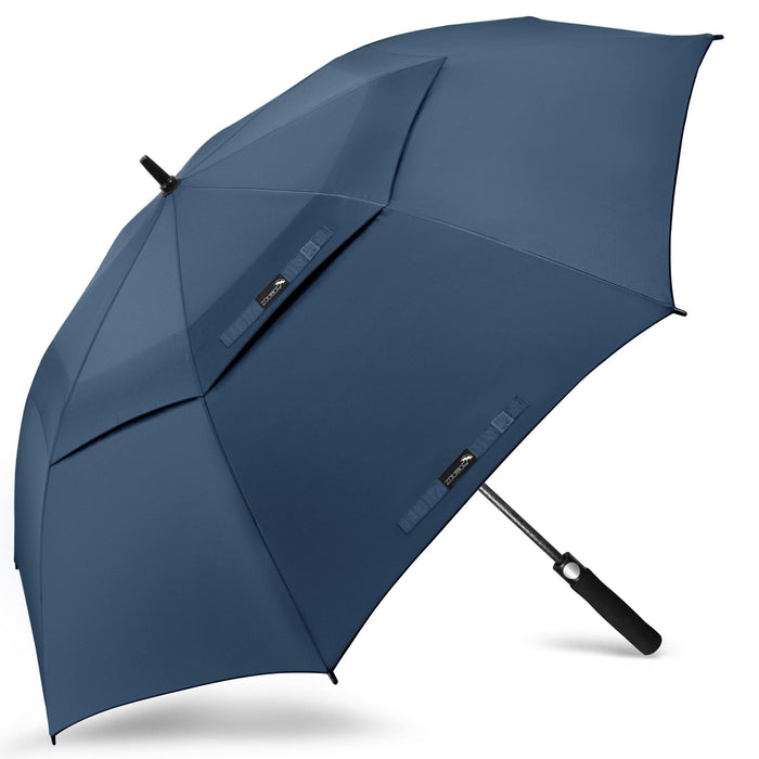 ZOMAKE Golf Umbrella 62 Inch, Large Windproof Umbrellas Automatic Open Oversize Rain Umbrella with Double Canopy for Men - Vented Stick Umbrellas(Navy) - new