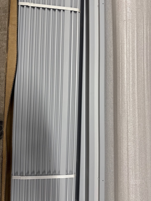 Uforic 50" x 50" Air Conditioner Privacy Screen, Outdoor Trash Can Enclosure with Metal Stakes, Pool Enclosure,2 Panels, White - open_box