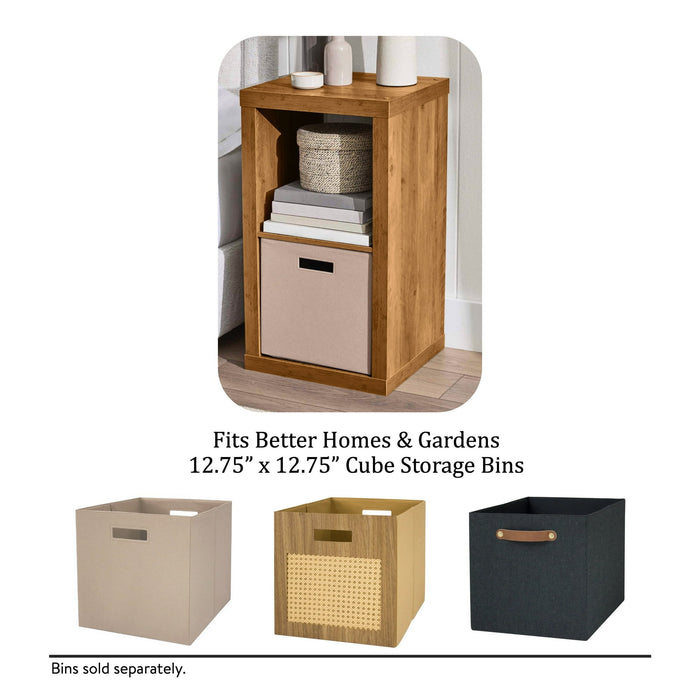 Better Homes & Gardens 2 Cube Storage Organizer, Light Honey - new