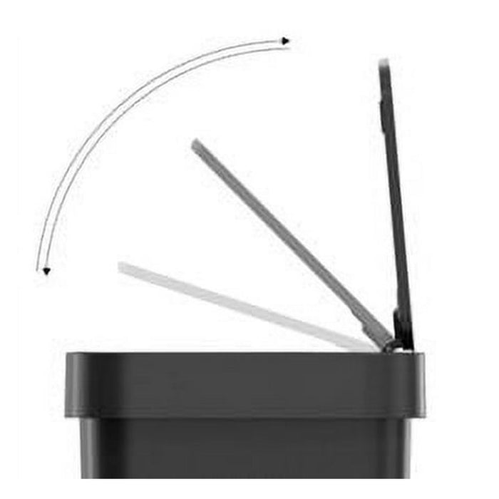 Mainstays 13.2 Gallon Plastic Kitchen Motion Sensor Trash Can, Black - new