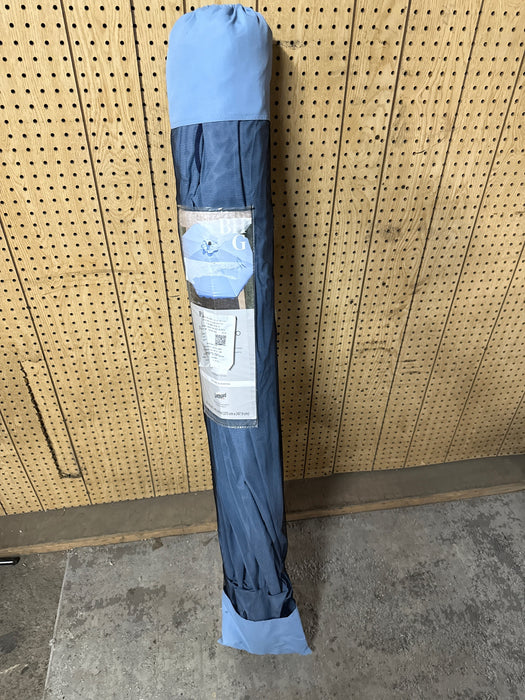 Better Homes & Gardens 9' Blue Scallop Patio Umbrella, Crank Lift and 3 Position Tilt - new