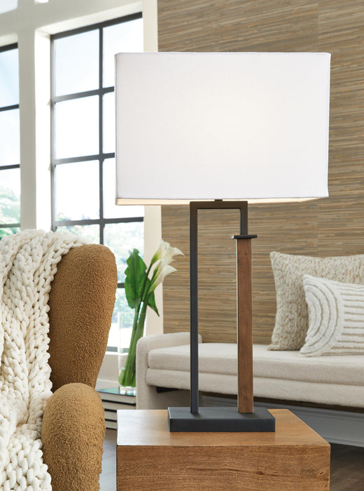 Voslen Black/Brown Metal Table Lamp (Priced Per Item, Must Order 2, 4, 6, or 8)