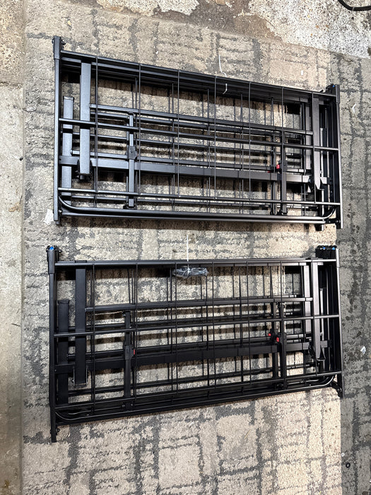 Mainstays 14 High Quad Fold Steel Platform Bed Frame, King - open_box