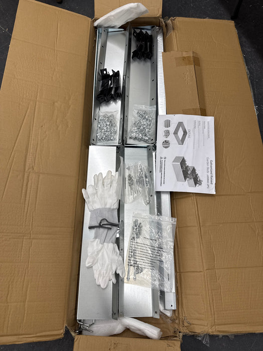 Qeetex 8x4x2ft Steel Raised Garden Bed Kit - new