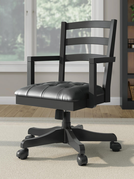 Wildenauer Black Home Office Swivel Desk Chair